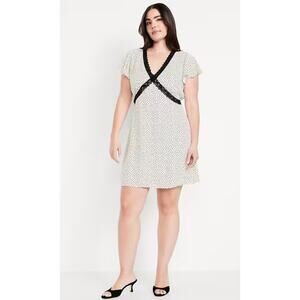 Old Navy | Dresses | Old Navy White Eyelet Mini Sundress With Lace Trim |  Poshmark